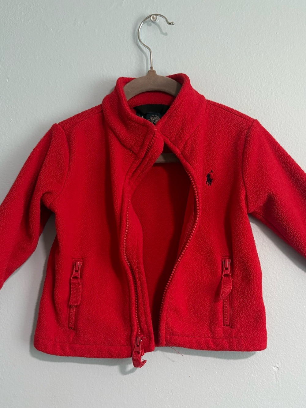 Polo by Ralph Lauren Red Fleece Zip Jacket